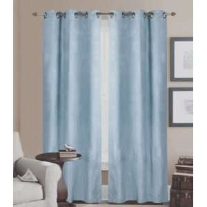   40x84 Montgomery Ice Blue Suede Grommet Panel/Curtain