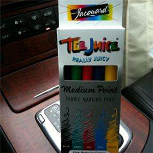Jacquard Tee Juice medium point fabric marker pens Plus Free Gift 