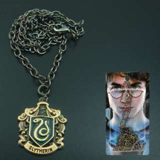 Harry Potter Hogwarts Movie Slytherin Necklace Pendant Collect Snake 