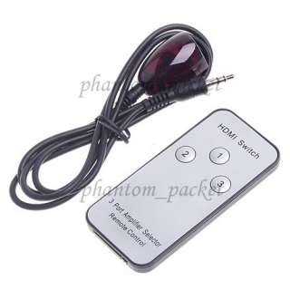 Port HDMI Switch Switcher Splitter DVD with Remote Control Ports 