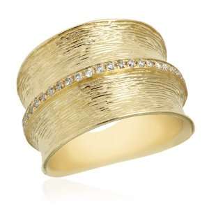   Effy Textures Diamond Ring in 14k Yellow Gold, 0.24 TCW. Jewelry