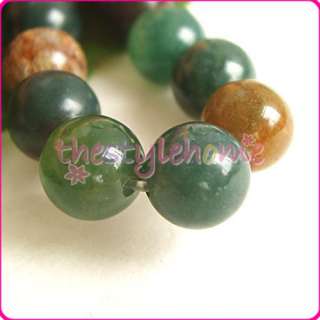 8mm Blood Indian Agate Round Gemstone Loose Beads 15.5  