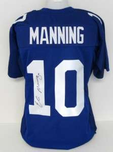 New York Giants Eli Manning Autographed Blue Jersey JSA  