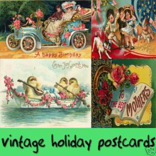 HOLIDAY POSTCARDS GREETING VINTAGE IMAGES COLLECTION CD  