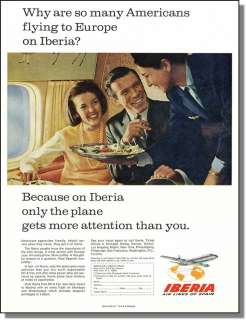 1966 Iberia Spanish Airlines   European Travel Print Ad  