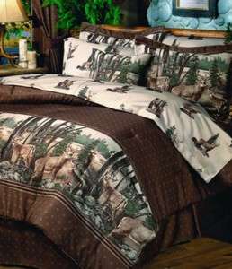 WHITETAIL DREAMS 8 piece FULL Bed In A Bag comforter set