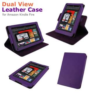   Leather Folio Case Cover for  Kindle Fire 7 Inch Tablet  