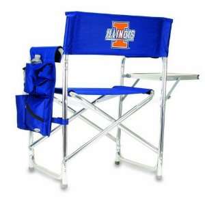 University of Illinois Folding Camping Chair With Side 