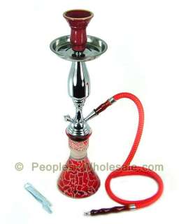 HOSE 19 INCH RED HAND PAINTED TIGER HOOKAH – NEW  