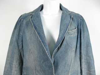 MARC JACOBS Blue Denim Button Front Jean Jacket Coat 4  
