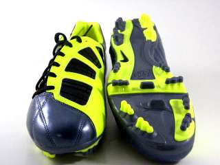   III FG Met Blue/Neon Green Soccer Futball Cleats Men Shoes sz  