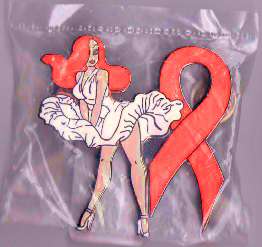 LIMITED EDITION OF 100 JESSICA RABBIT MARILYN MONROE AIDS RED RIBBON 