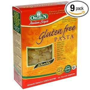 OrgraN Italian Style Shells Pasta, 8.8 Ounce Packages (Pack of 9 