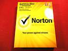 Norton Antivirus 2012 Anti spyware 3 PCs NEW RETAIL BOX