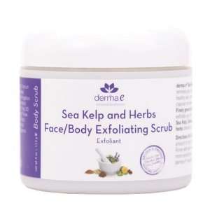 derma e Face/Body Exfoliating Scrub, Sea Kelp and Herbs, 4 Ounce Jar 