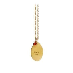  Dogeared Live in Love Mantra Gold Dipped Necklace 