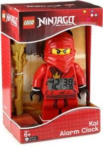   Lego Kai Mini Fig Figure Alarm Table Clock Red 9003097 New  