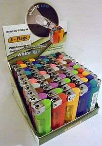 15 ELECTRONIC REFILLABLE LIGHTERS WHITE LED  