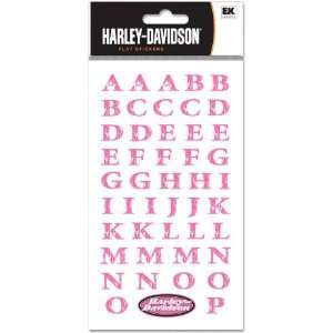  Ek Success Harley Davidson Pink Stickers, Alphabet and 