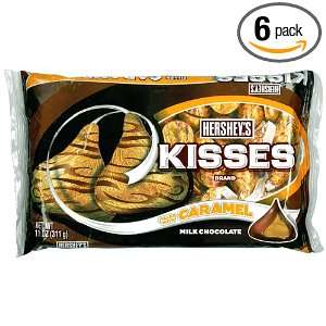 Hersheys Kisses, Milk Chocolate filled with Caramel, 11 Ounce Bags 