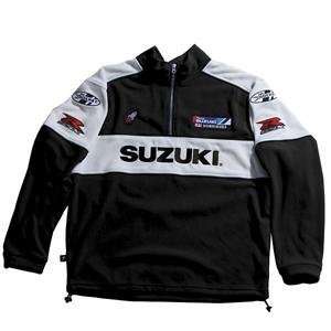  Joe Rocket Suzuki Team Fleece Pullover   Large/Black/White 
