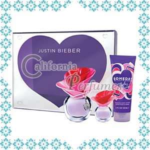 SOMEDAY * Justin Bieber 3.4 oz Perfume 3PC Gift Set NIB  