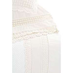  Pine Cone Hill Crocheted Edge Ivory Standard Pillow Case 