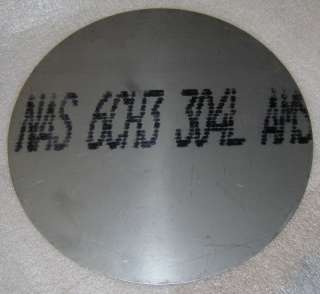 stainless steel sheet metal disc, 8.25 dia x 0.0321  