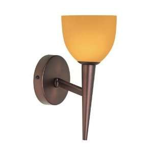    AM OBB 1 Light Wall Lamp in Oil Brushed Bronze wit