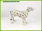 miniature ceramic animal dalmatian dog dot black figurine statue 