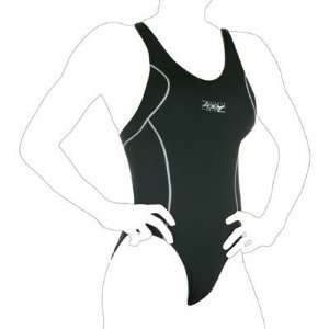   Zoot Sports Womens SWIMfit Racerback Swim Suit (2079)   Black Sports