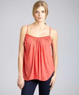 Monrow melon cotton jersey embroidered tank