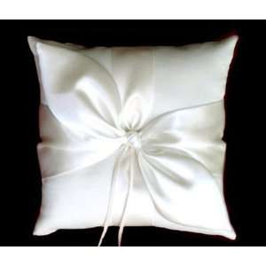 New Ivory Satin Bow Wedding Ring Pillow Bearer 