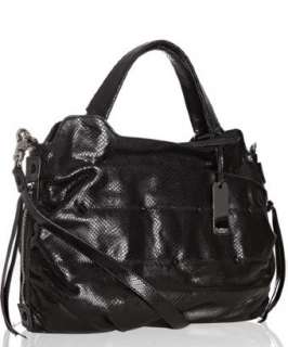 Botkier black snake embossed leather Maddie satchel   up to 