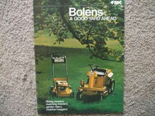 Vintage Bolens Mowers Tillers sales brochure Literature  