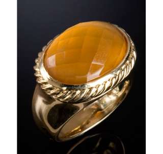 David Yurman citrine signature Oval ring