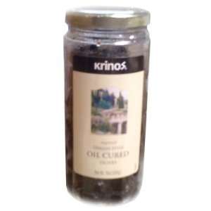 Oil Cured Olives, Italian Style (Krinos) 10oz:  Grocery 