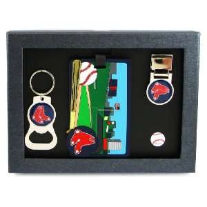   Red Sox   MLB Bottle Opener Key Ring, Luggage Tag, Money Clip Gift Set