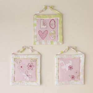  Best Quality Laura Ashley Love 3 Piece Wall Hanging By Pem 