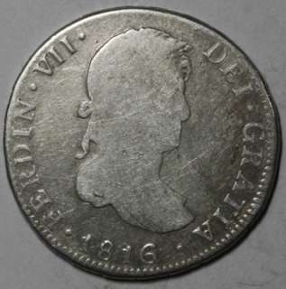 1816 SPAIN COLONIAL silver 4 reales (OLD US HALF DOLLAR) POTOSI 
