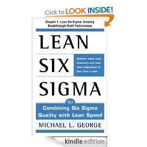 Lean Six Sigma, Chapter 1 Lean Six Sigma Creating Breakthrough 