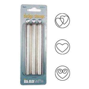  Beadsmith 3 Piece Heart Punch Set For Stamping Metal 3/16 