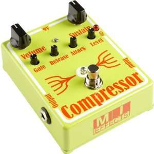   Audio Compressor Guitar Effects Pedal Lime/Orange Musical Instruments