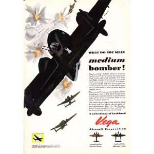  1943 WWII Ad Lockheed Vega Ventura What do you mean Medium 