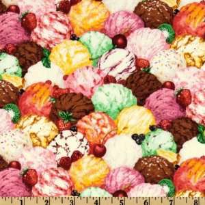 44 Wide Fruit And Ice Packed Ice Cream Scoops Multi Fabric By The 