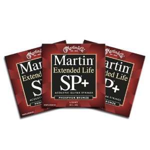  MARTIN MSPLUS4100 ACOUSTIC GUITAR STRINGS LIGHT 3 PACKS 