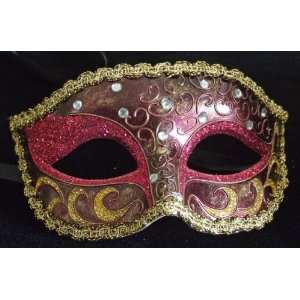   Violet & Crimson Venetian Mask Mardi Masquerade Halloween Prom Costume
