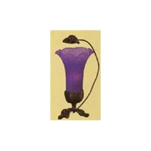  Meyda 14340 Lily Sitting Frog Accent Lamp w/ Purple Shade 
