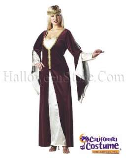 Regal Princess Plus Size Adult Costume includes Full Length Burgundy 