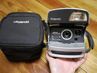 Polaroid Silver Express 600 Instant Camera Flash WORKS  